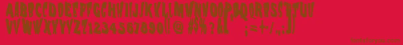 Vtcnightofthewackeddead Font – Brown Fonts on Red Background