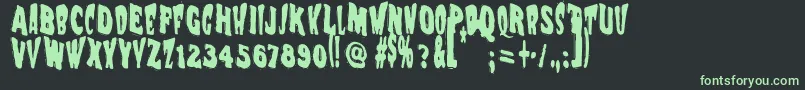 Vtcnightofthewackeddead Font – Green Fonts on Black Background