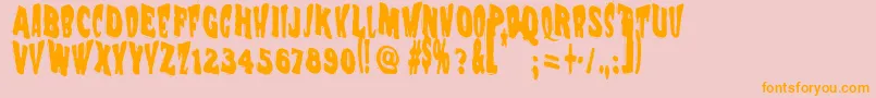 Vtcnightofthewackeddead Font – Orange Fonts on Pink Background