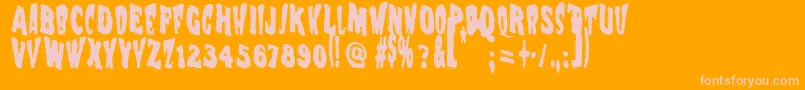 Vtcnightofthewackeddead Font – Pink Fonts on Orange Background