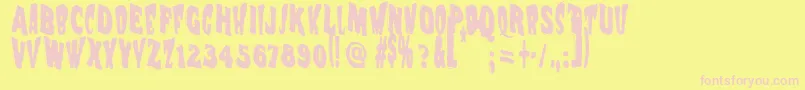 Vtcnightofthewackeddead Font – Pink Fonts on Yellow Background