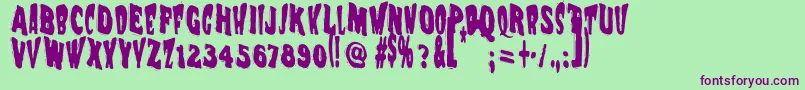 Vtcnightofthewackeddead Font – Purple Fonts on Green Background