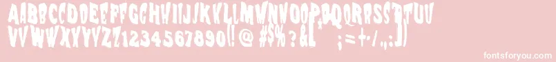 Vtcnightofthewackeddead Font – White Fonts on Pink Background