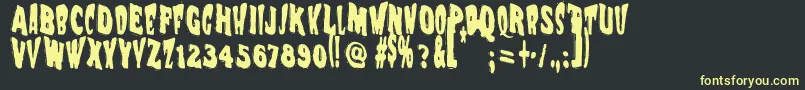 Vtcnightofthewackeddead Font – Yellow Fonts on Black Background