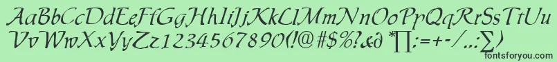 IngridDb Font – Black Fonts on Green Background