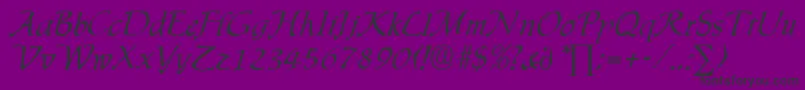 IngridDb-fontti – mustat fontit violetilla taustalla