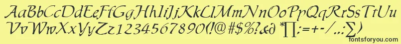 IngridDb Font – Black Fonts on Yellow Background