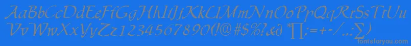 IngridDb Font – Gray Fonts on Blue Background