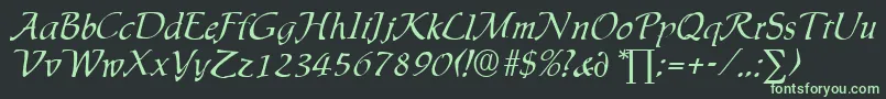 IngridDb Font – Green Fonts on Black Background