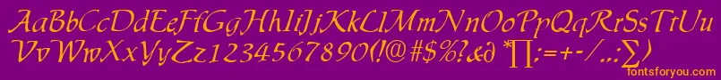 IngridDb Font – Orange Fonts on Purple Background