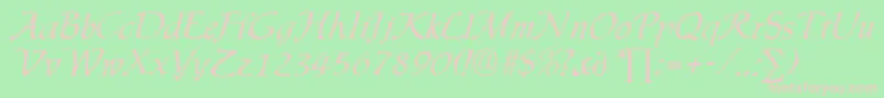 IngridDb Font – Pink Fonts on Green Background