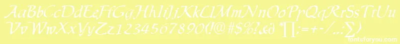 IngridDb Font – White Fonts on Yellow Background