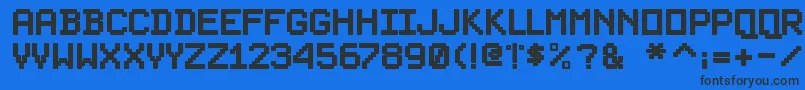 PixelsplitterBold Font – Black Fonts on Blue Background