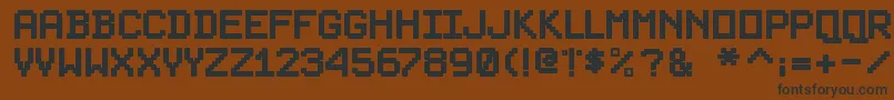 PixelsplitterBold Font – Black Fonts on Brown Background