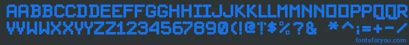 PixelsplitterBold Font – Blue Fonts on Black Background