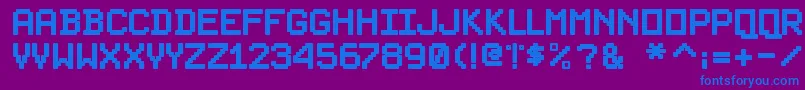 PixelsplitterBold Font – Blue Fonts on Purple Background