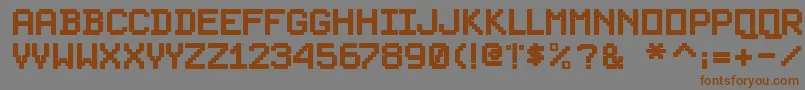 PixelsplitterBold Font – Brown Fonts on Gray Background