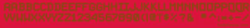 PixelsplitterBold Font – Brown Fonts on Red Background