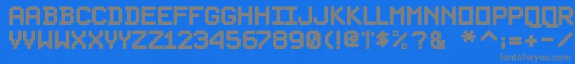 PixelsplitterBold Font – Gray Fonts on Blue Background