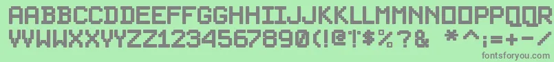 PixelsplitterBold Font – Gray Fonts on Green Background