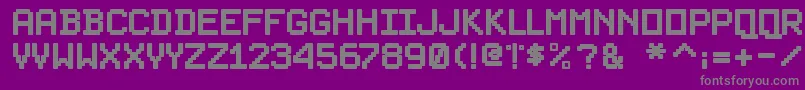 PixelsplitterBold Font – Gray Fonts on Purple Background