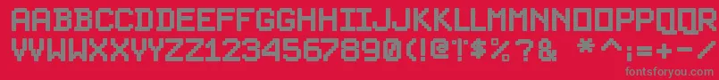 PixelsplitterBold Font – Gray Fonts on Red Background