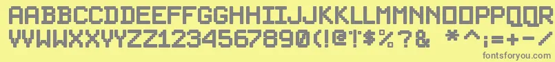Шрифт PixelsplitterBold – серые шрифты на жёлтом фоне