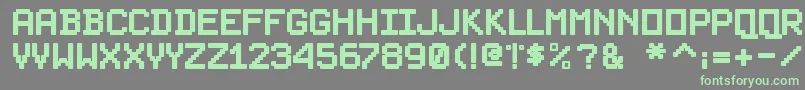 PixelsplitterBold Font – Green Fonts on Gray Background