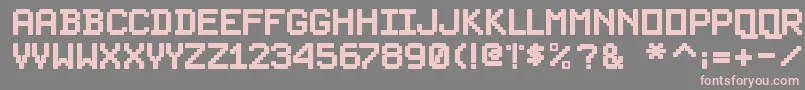PixelsplitterBold Font – Pink Fonts on Gray Background