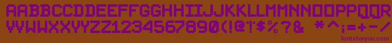 PixelsplitterBold Font – Purple Fonts on Brown Background