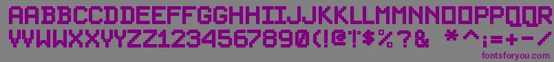 PixelsplitterBold Font – Purple Fonts on Gray Background