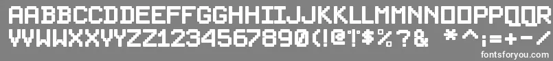 PixelsplitterBold Font – White Fonts on Gray Background
