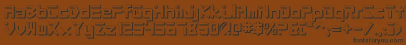 ProcyonShadow-Schriftart – Schwarze Schriften auf braunem Hintergrund