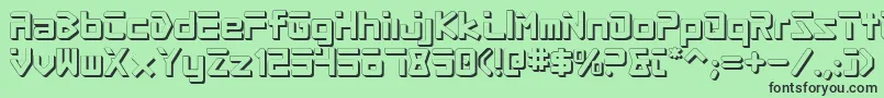ProcyonShadow Font – Black Fonts on Green Background