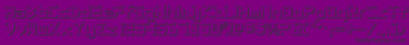 ProcyonShadow-fontti – mustat fontit violetilla taustalla