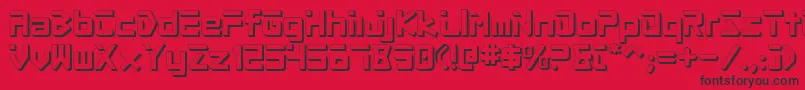 ProcyonShadow Font – Black Fonts on Red Background