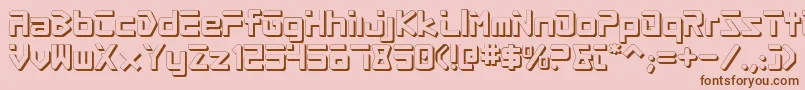 ProcyonShadow Font – Brown Fonts on Pink Background