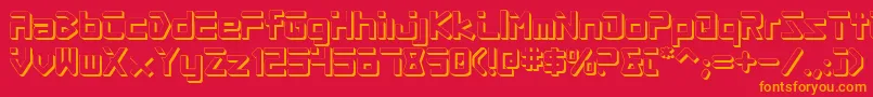 ProcyonShadow Font – Orange Fonts on Red Background