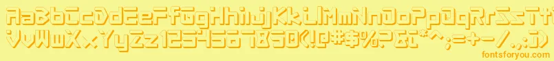 ProcyonShadow Font – Orange Fonts on Yellow Background