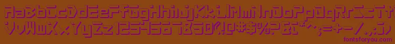 ProcyonShadow-Schriftart – Violette Schriften auf braunem Hintergrund