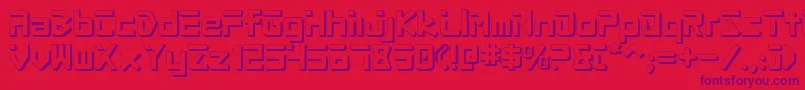 ProcyonShadow Font – Purple Fonts on Red Background