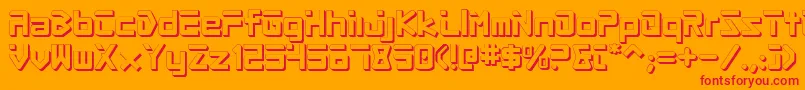 ProcyonShadow Font – Red Fonts on Orange Background