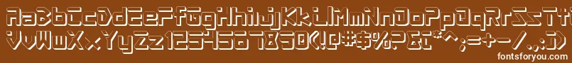 フォントProcyonShadow – 茶色の背景に白い文字