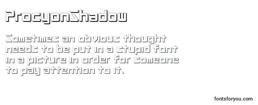 Review of the ProcyonShadow Font