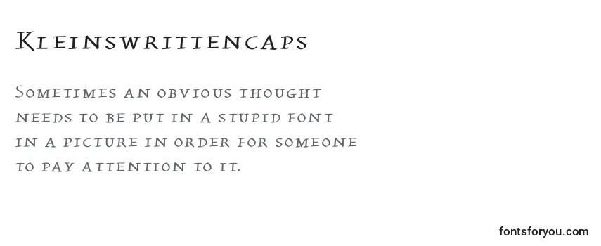 Kleinswrittencaps Font