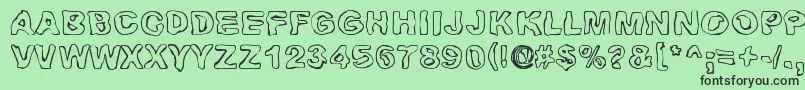 Huhtikuu Font – Black Fonts on Green Background