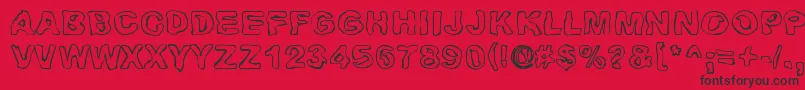 Huhtikuu Font – Black Fonts on Red Background