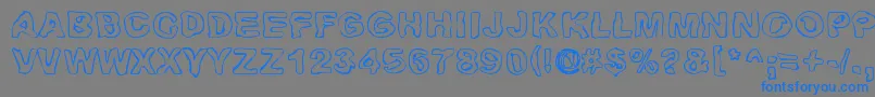 Huhtikuu-Schriftart – Blaue Schriften auf grauem Hintergrund