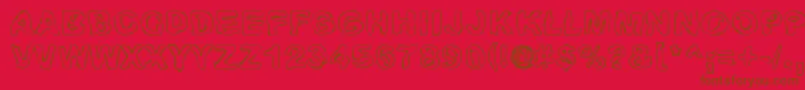 Huhtikuu Font – Brown Fonts on Red Background