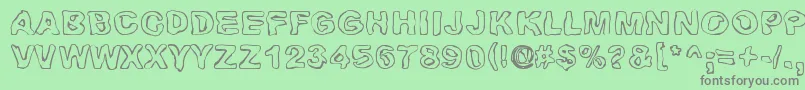 Huhtikuu Font – Gray Fonts on Green Background